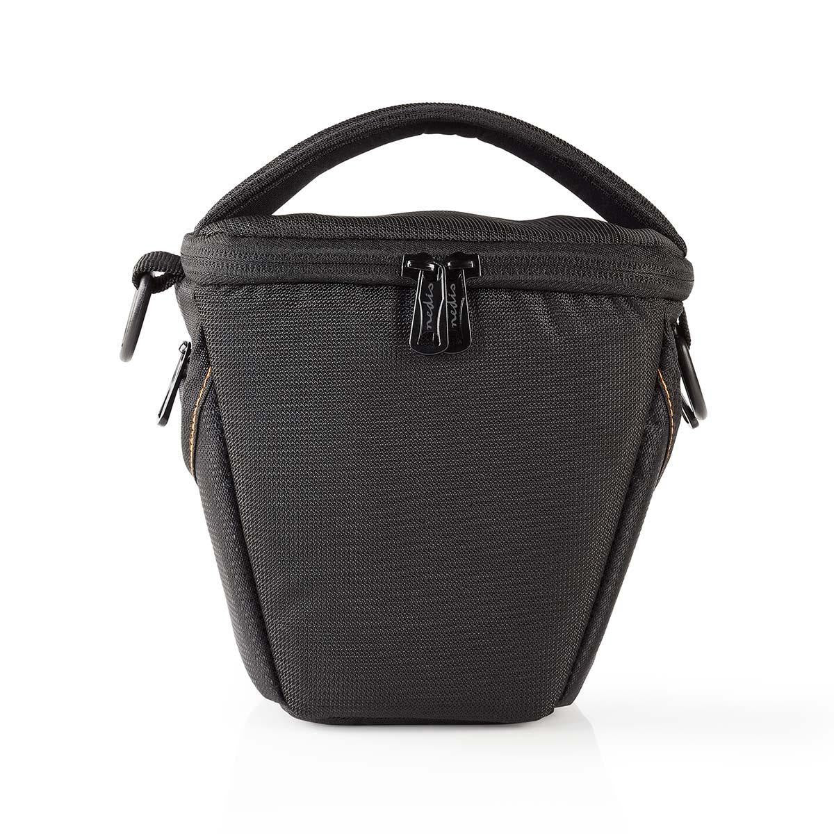 Camera Bag | Holster | Water-repellent | 140 mm | 185 mm | 145 mm | Total number of compartments: 3 | Black / Orange