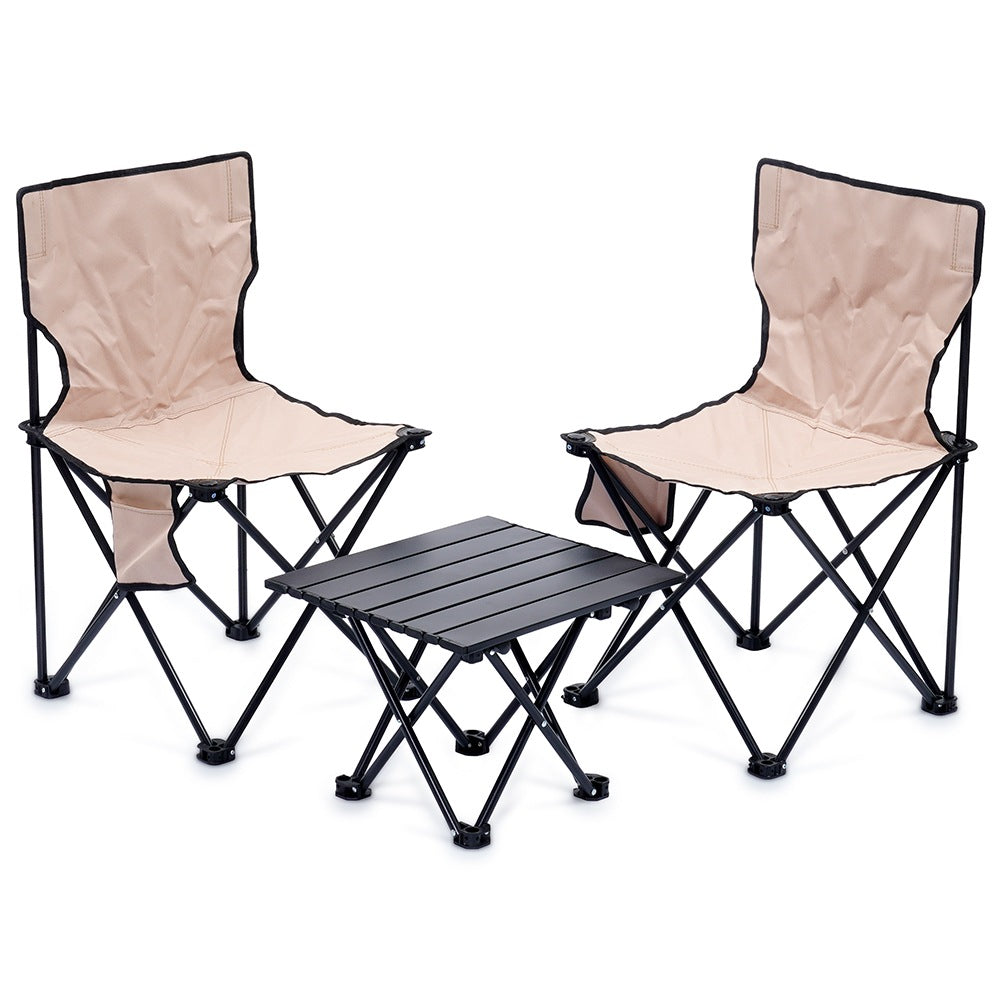 Camping chairs with 3-element table