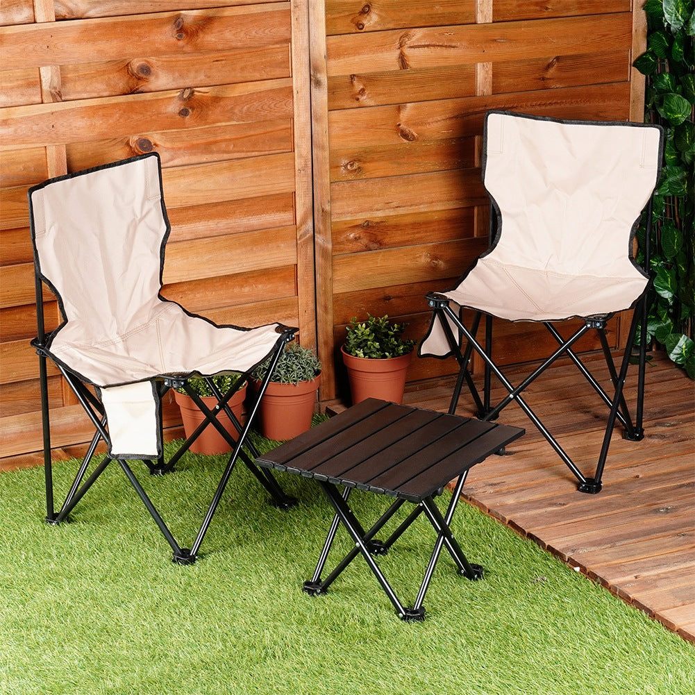 Camping chairs with 3-element table