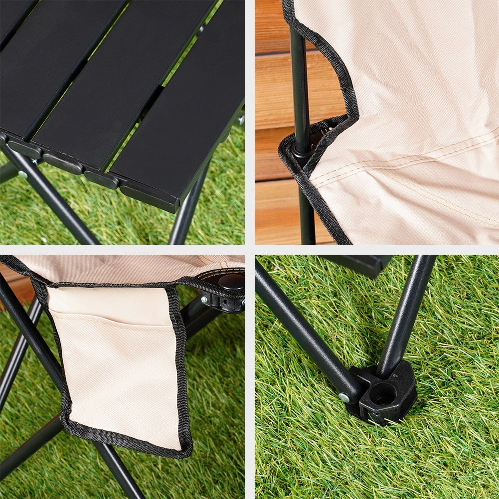 Camping chairs with 3-element table