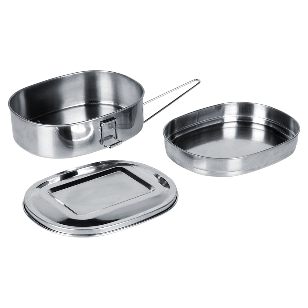 Camping container in stainless steel - two containers with lids