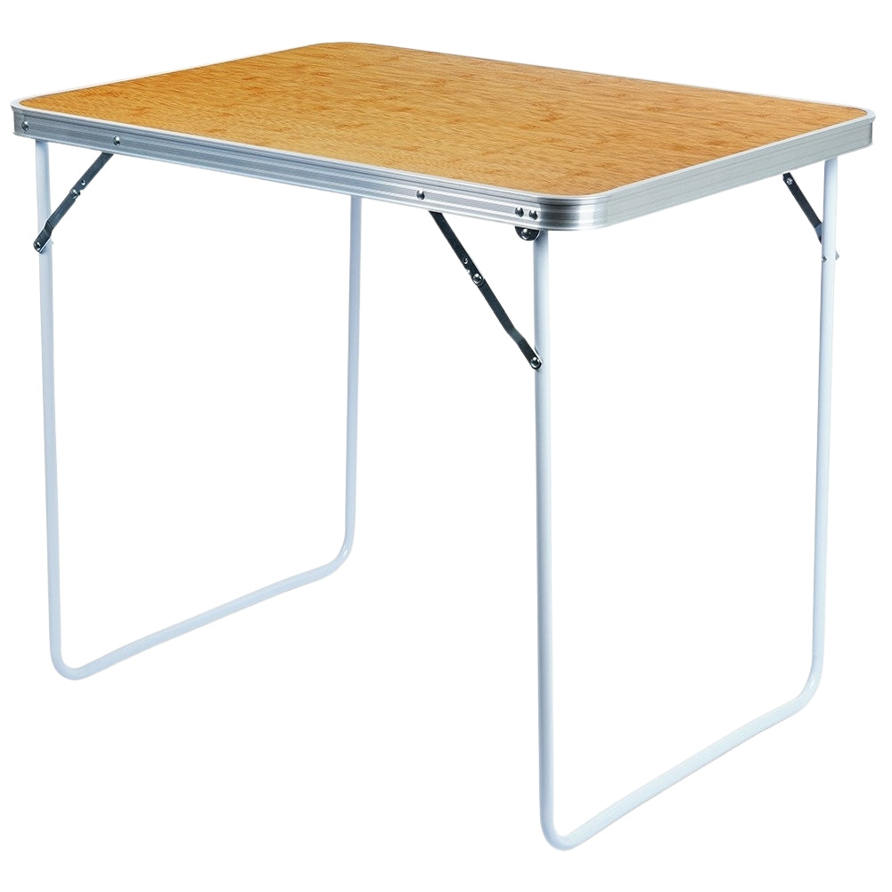Camping table: Weatherproof, foldable, sturdy metal legs