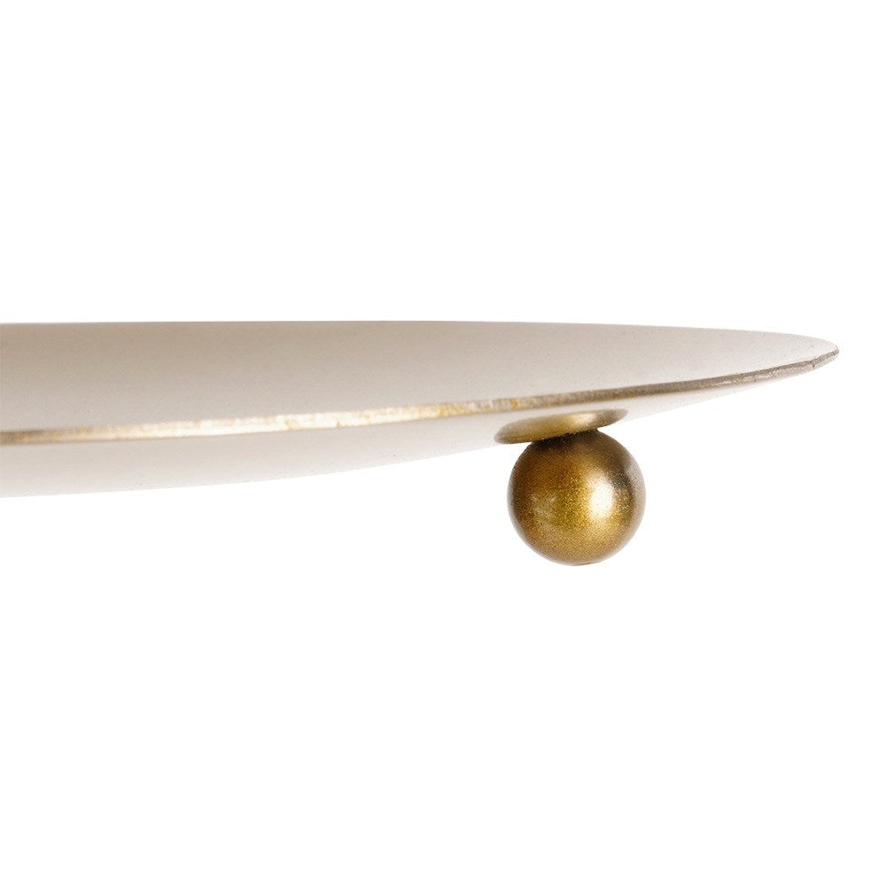 Candle stand, metal, gold, 12 cm