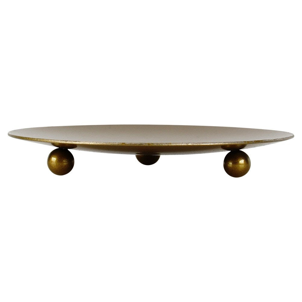 Candle stand, metal, gold, 8.5 cm