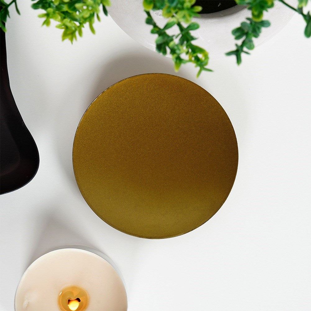 Candle stand, metal, gold, 8.5 cm