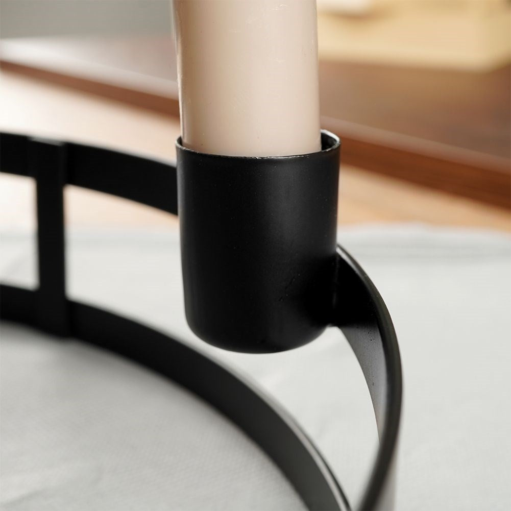 Candlestick in Black Metal for Four Candles