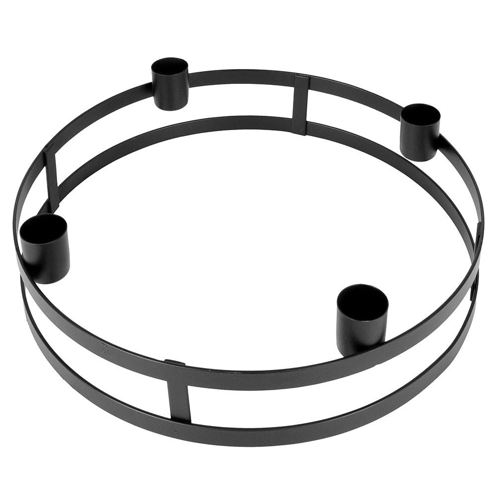 Candlestick in Black Metal for Four Candles