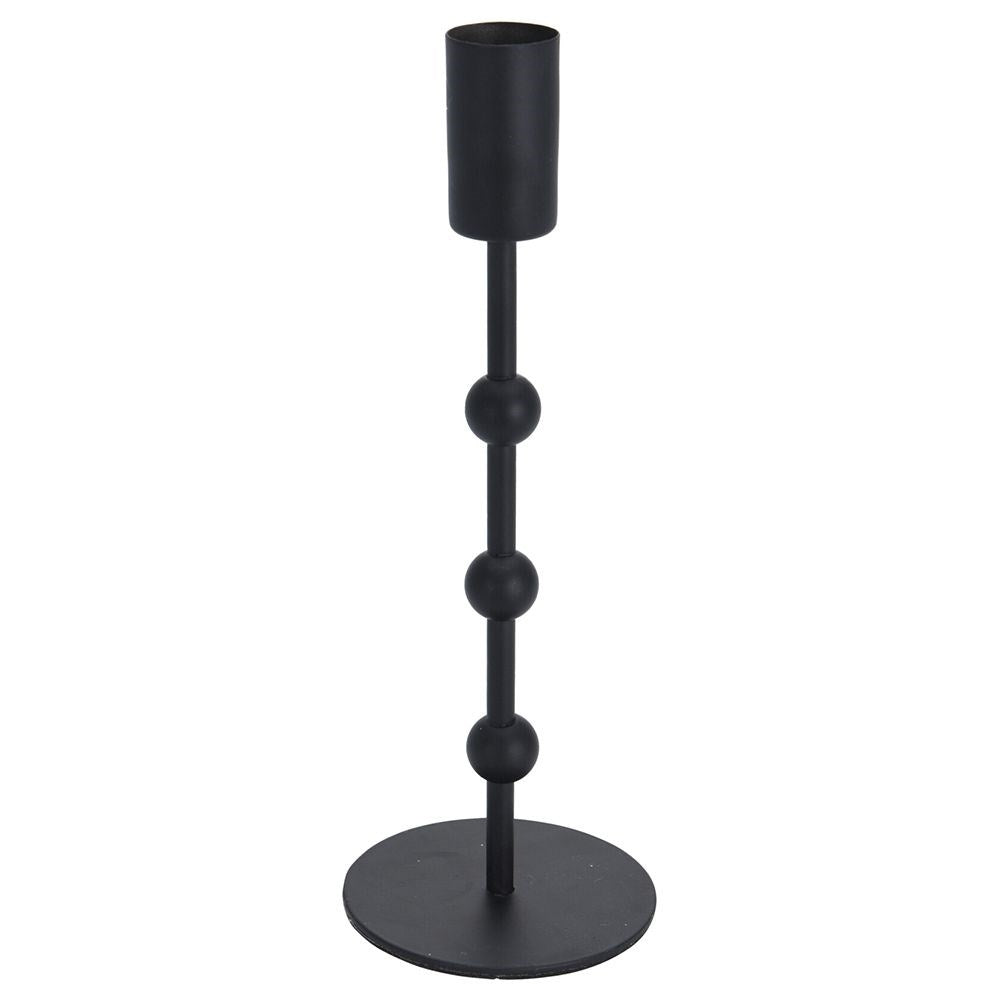 Candlestick in Black Metal for Modern Industrial Style