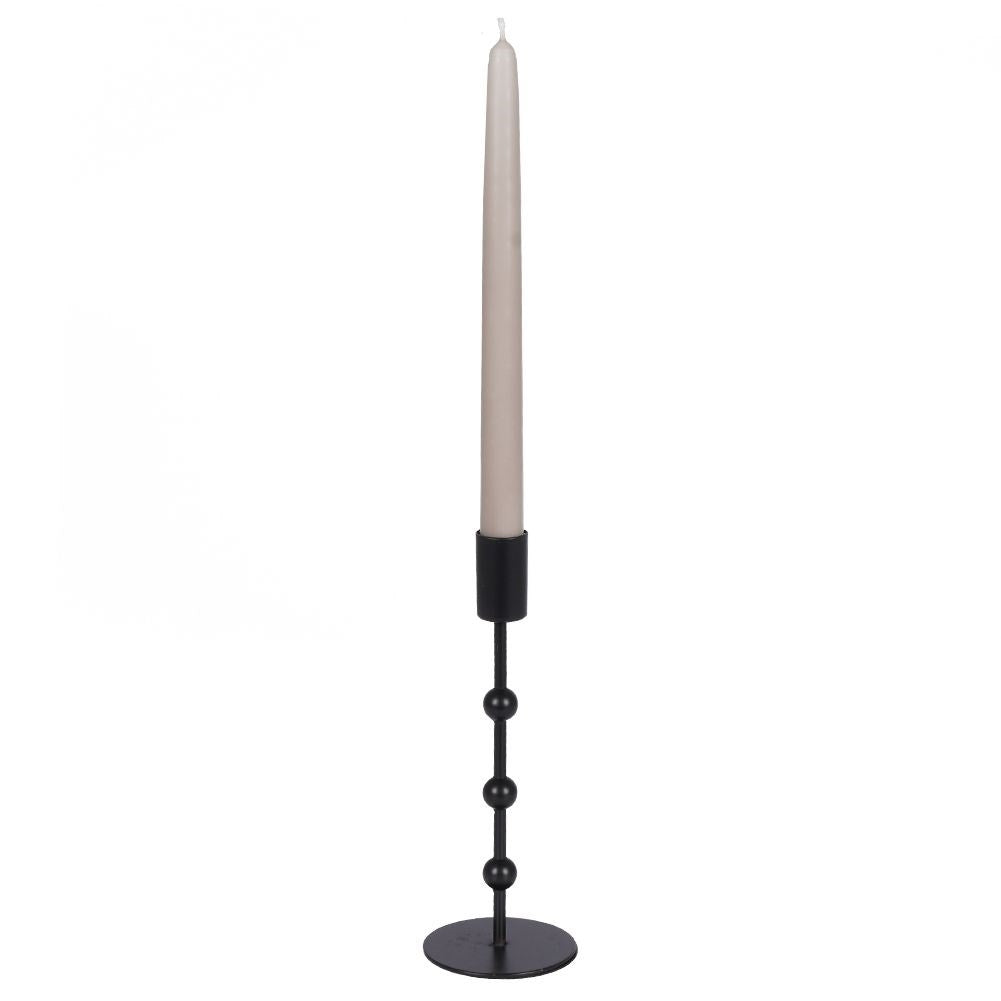 Candlestick in Black Metal for Modern Industrial Style