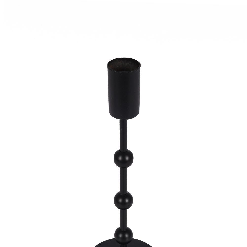 Candlestick in Black Metal for Modern Industrial Style