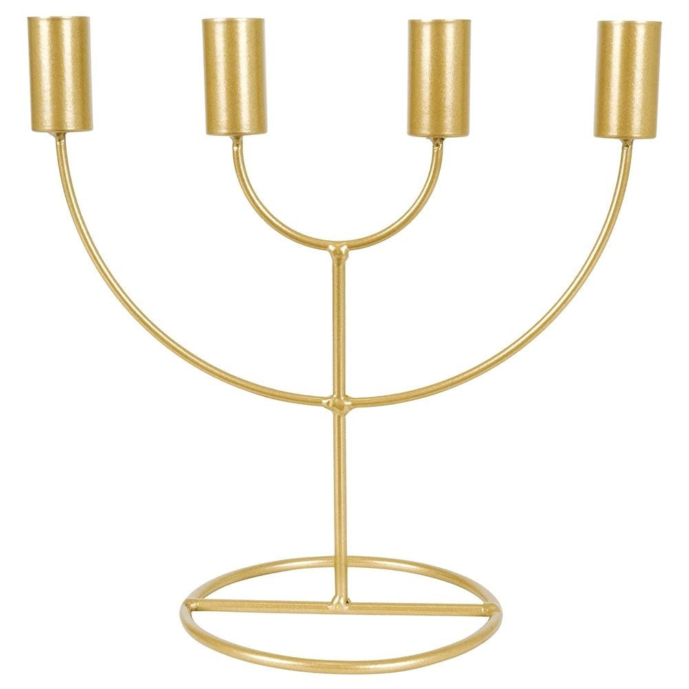 Candlestick in Gold for Advent in Industrial Loft Style