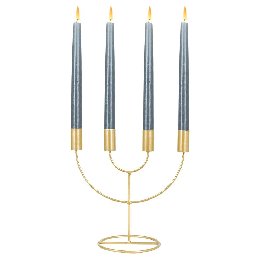 Candlestick in Gold for Advent in Industrial Loft Style