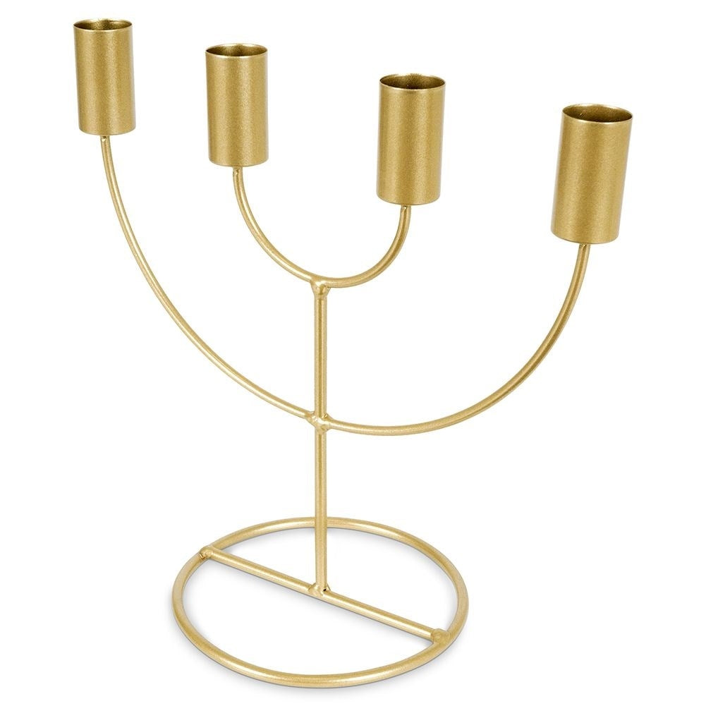 Candlestick in Gold for Advent in Industrial Loft Style