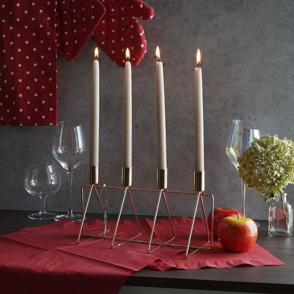 Candlestick in Gold for Four Long Candlesticks