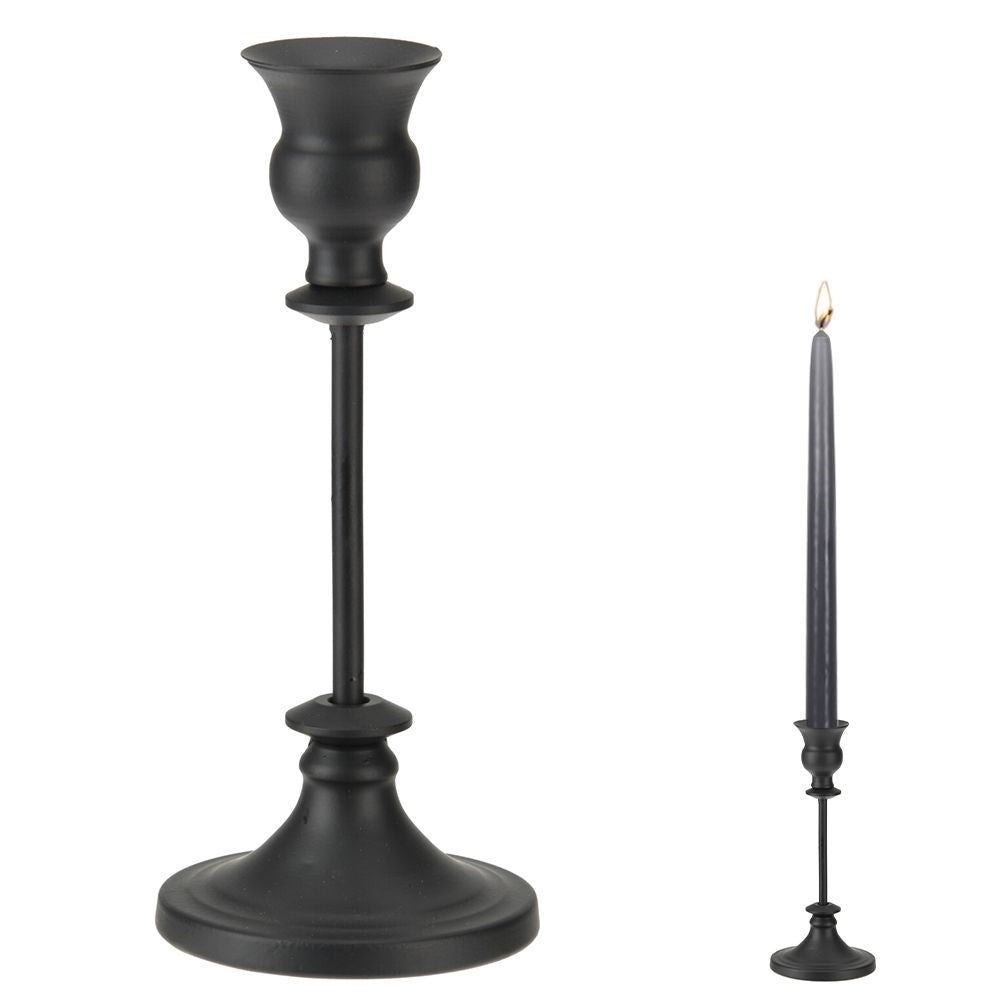 Candlestick in black metal with industrial LOFT design