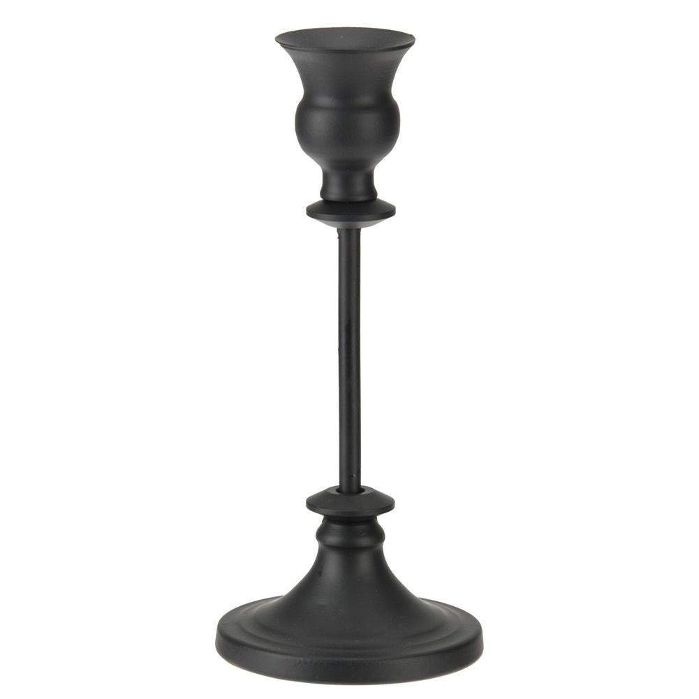 Candlestick in black metal with industrial LOFT design