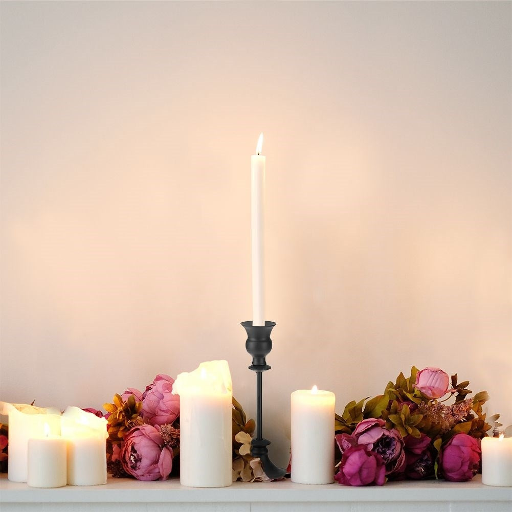 Candlestick in black metal with industrial LOFT design