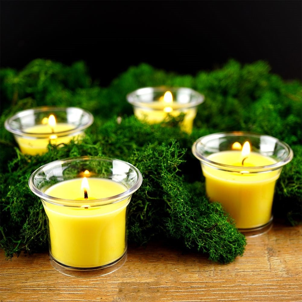 Candle with Essential Oil and Fresh Lemon Scent