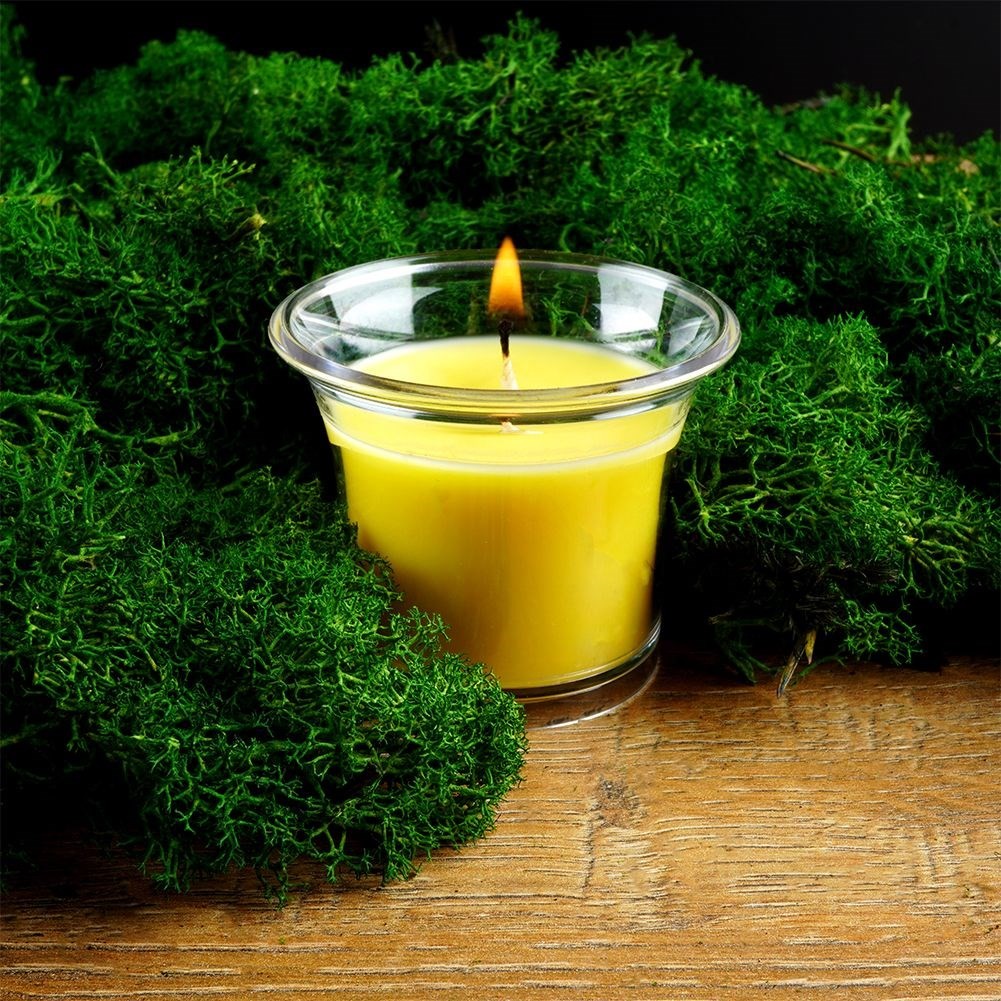 Candle with Essential Oil and Fresh Lemon Scent