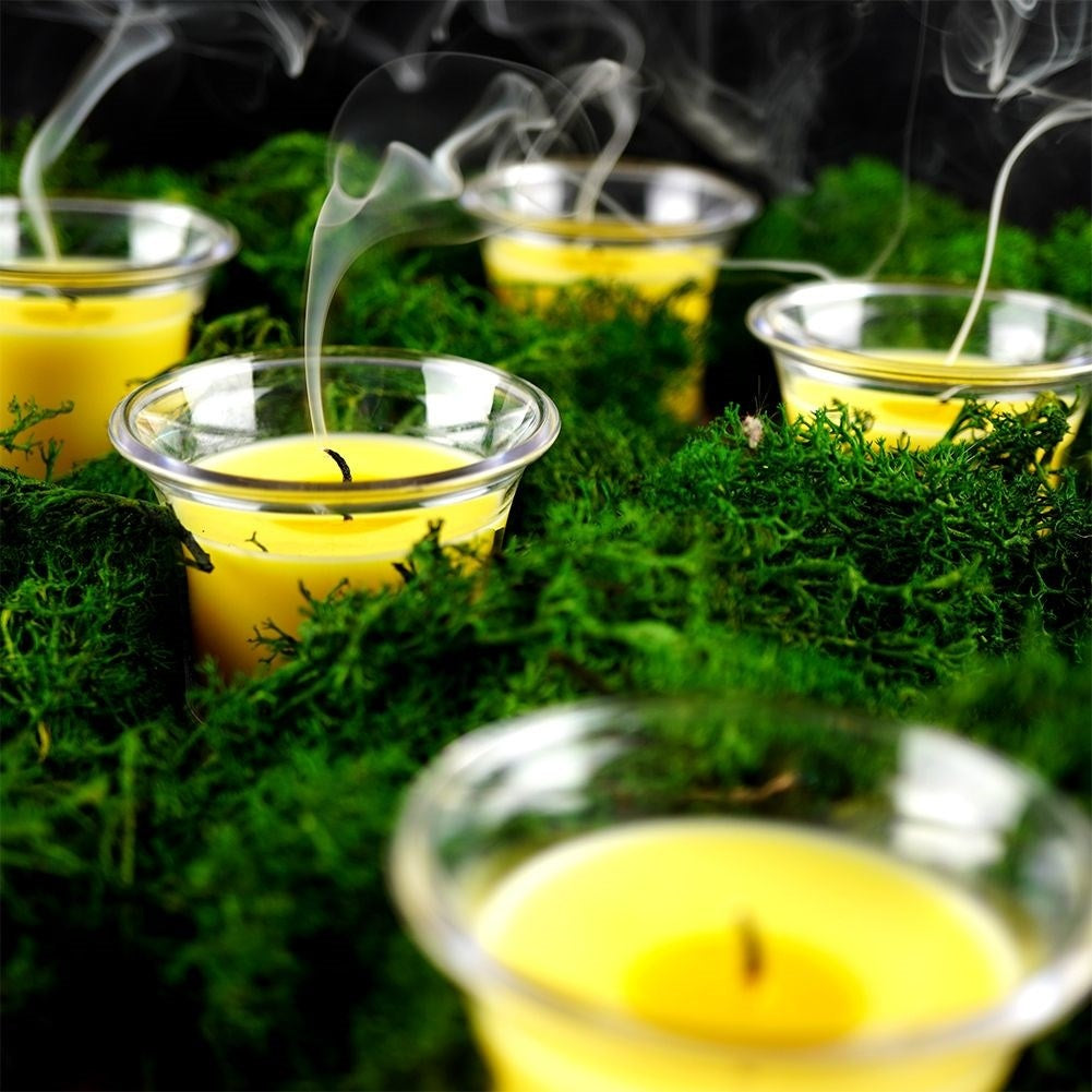 Candle with Essential Oil and Fresh Lemon Scent