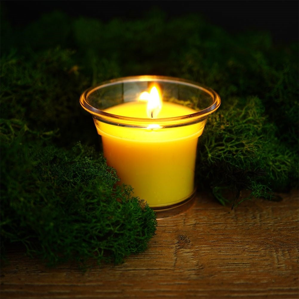 Candle with Essential Oil and Fresh Lemon Scent