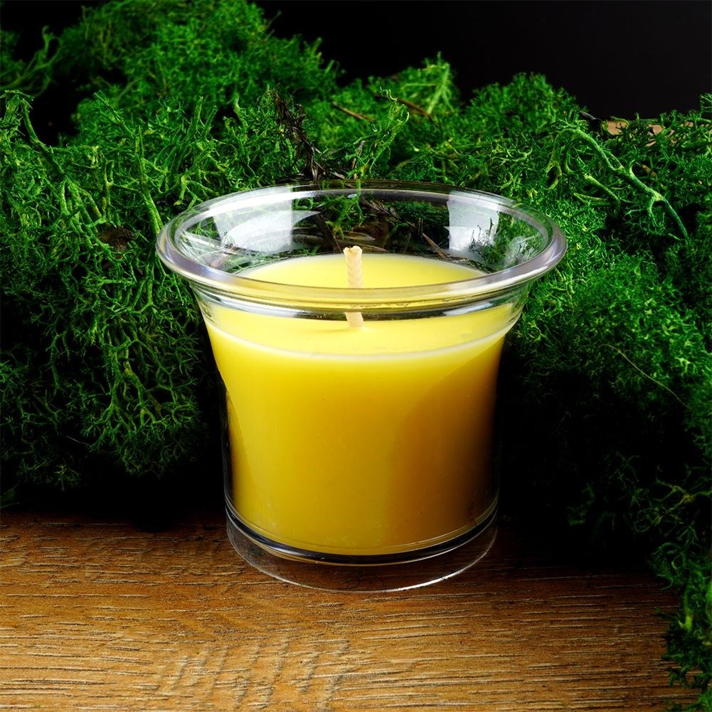 Candle with Essential Oil and Fresh Lemon Scent