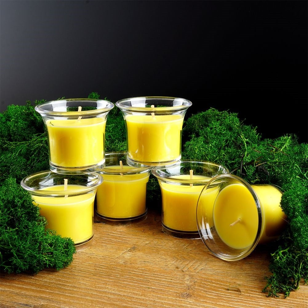 Candle with Essential Oil and Fresh Lemon Scent