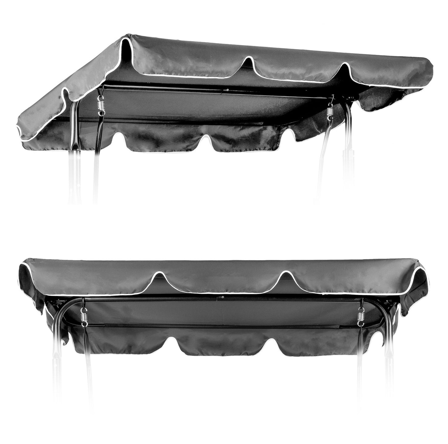 Canopy for garden swing 200 x 120 cm waterproof cover gray ModernHome