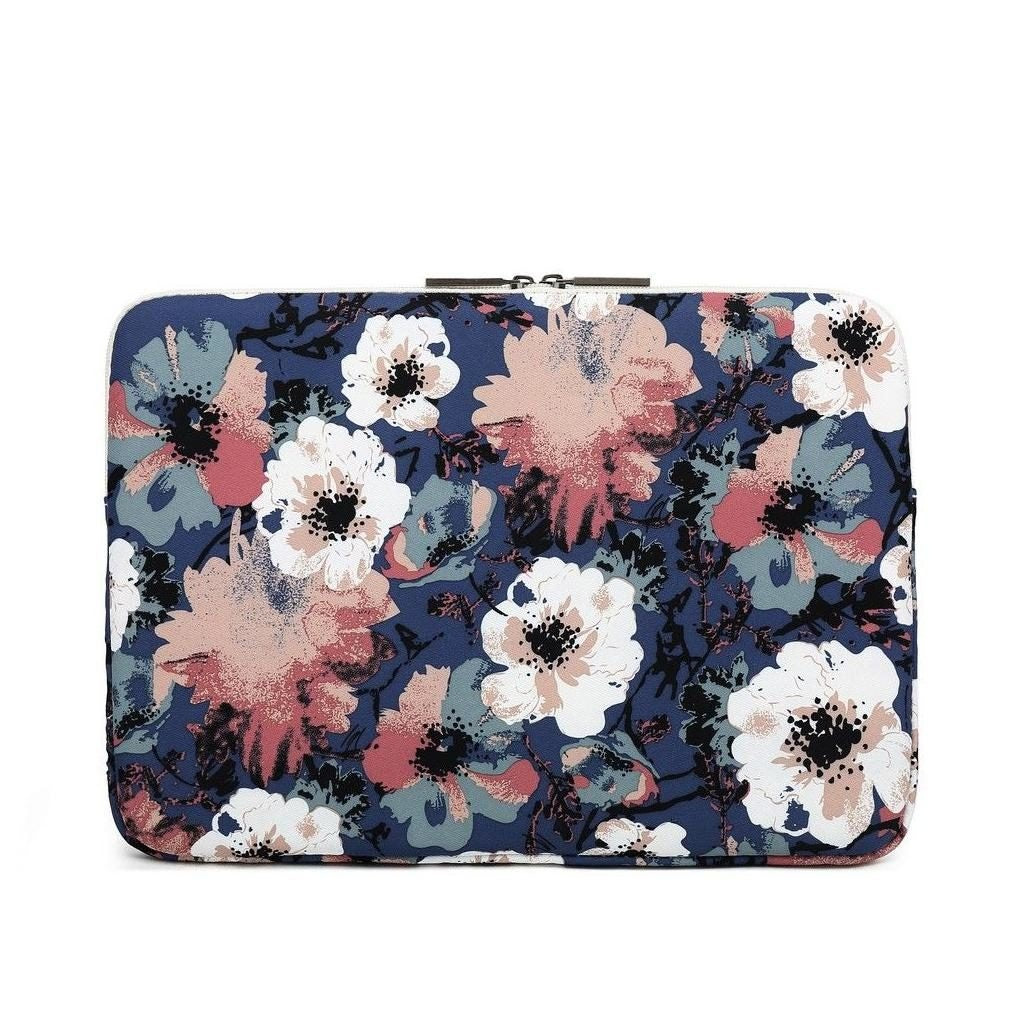 Canvaslife laptop case 13-14" Blue Camellia - Blue