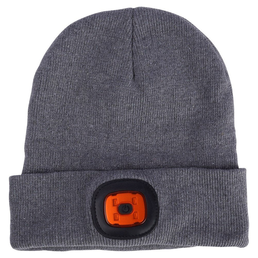 Cap with LED lights: white and red for visibility