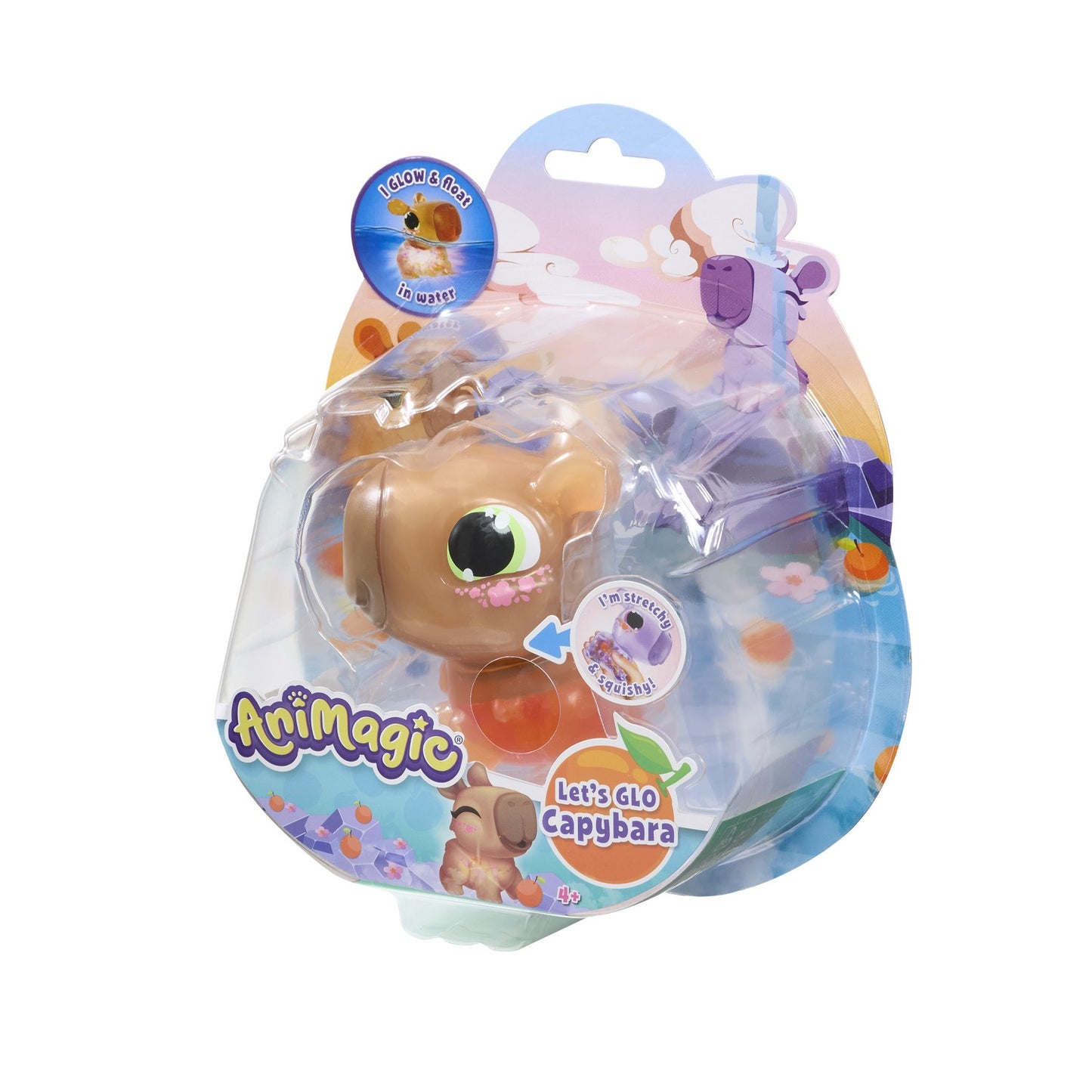 Floating Light-Up Capybara Water Toy, Brown
