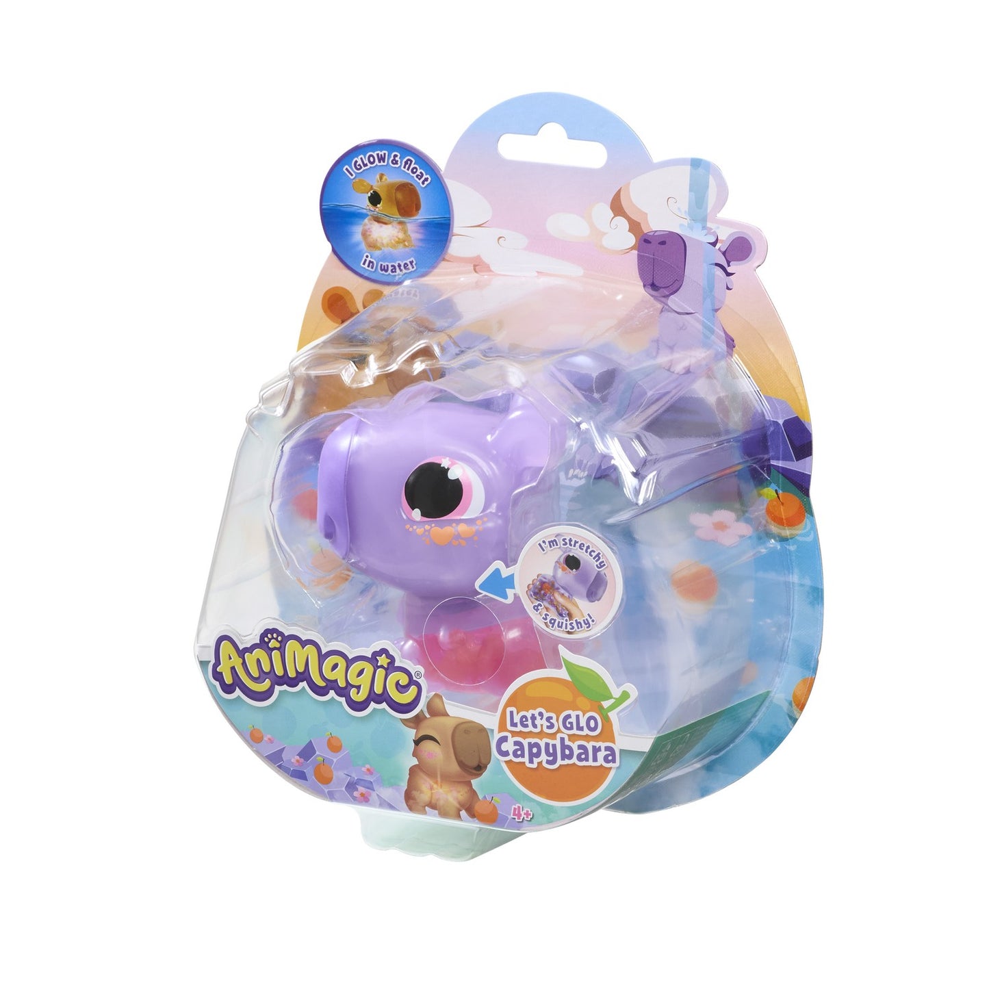 Floating Light-Up Capybara Water Toy, Purple