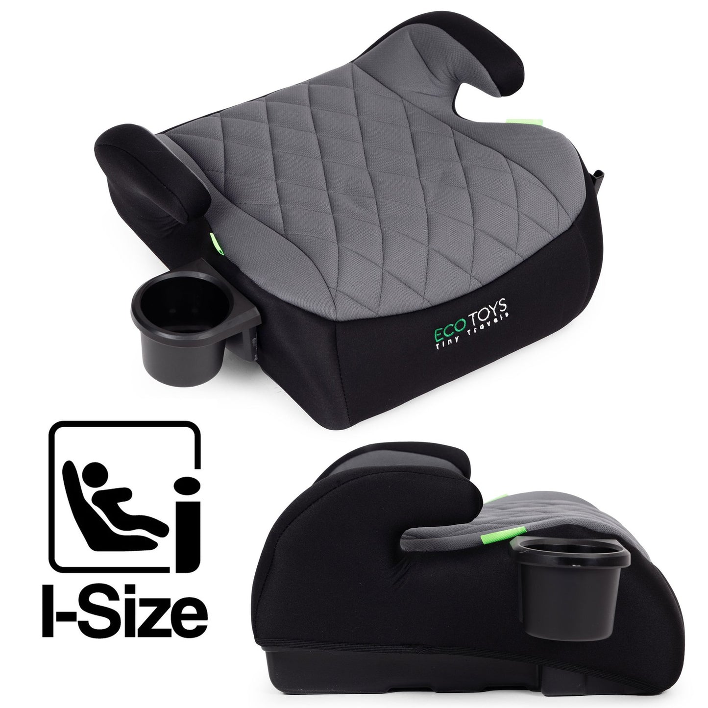 Car Booster Seat with Cup Holder, i-Size, 125-150 cm
