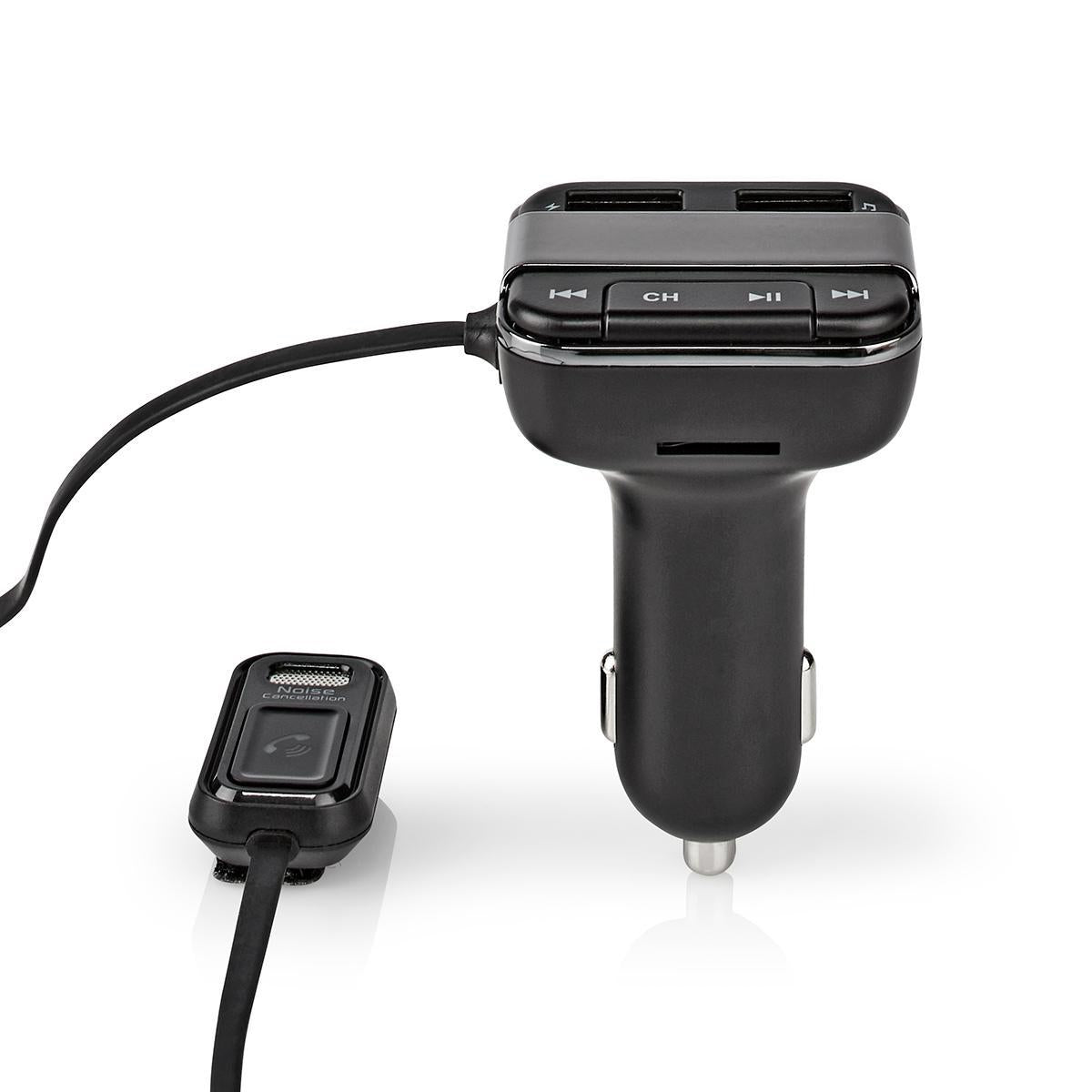 Car FM Transmitter | Fixed | Wireless calls | 0.8 " | LED Screen | Bluetooth® | 5.0 V DC / 1.0 A / 5.0 V DC / 2.4 A | Google Assistant / Siri | Gray / Black