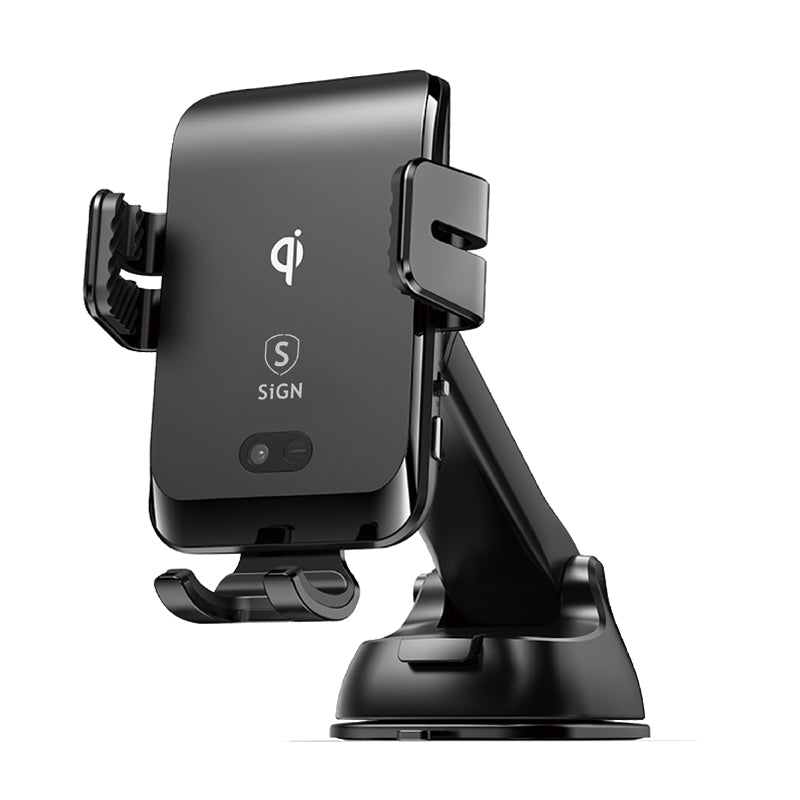 Car Holder for Smartphones with Wireless Charging, 4.7"-6.8" - Black