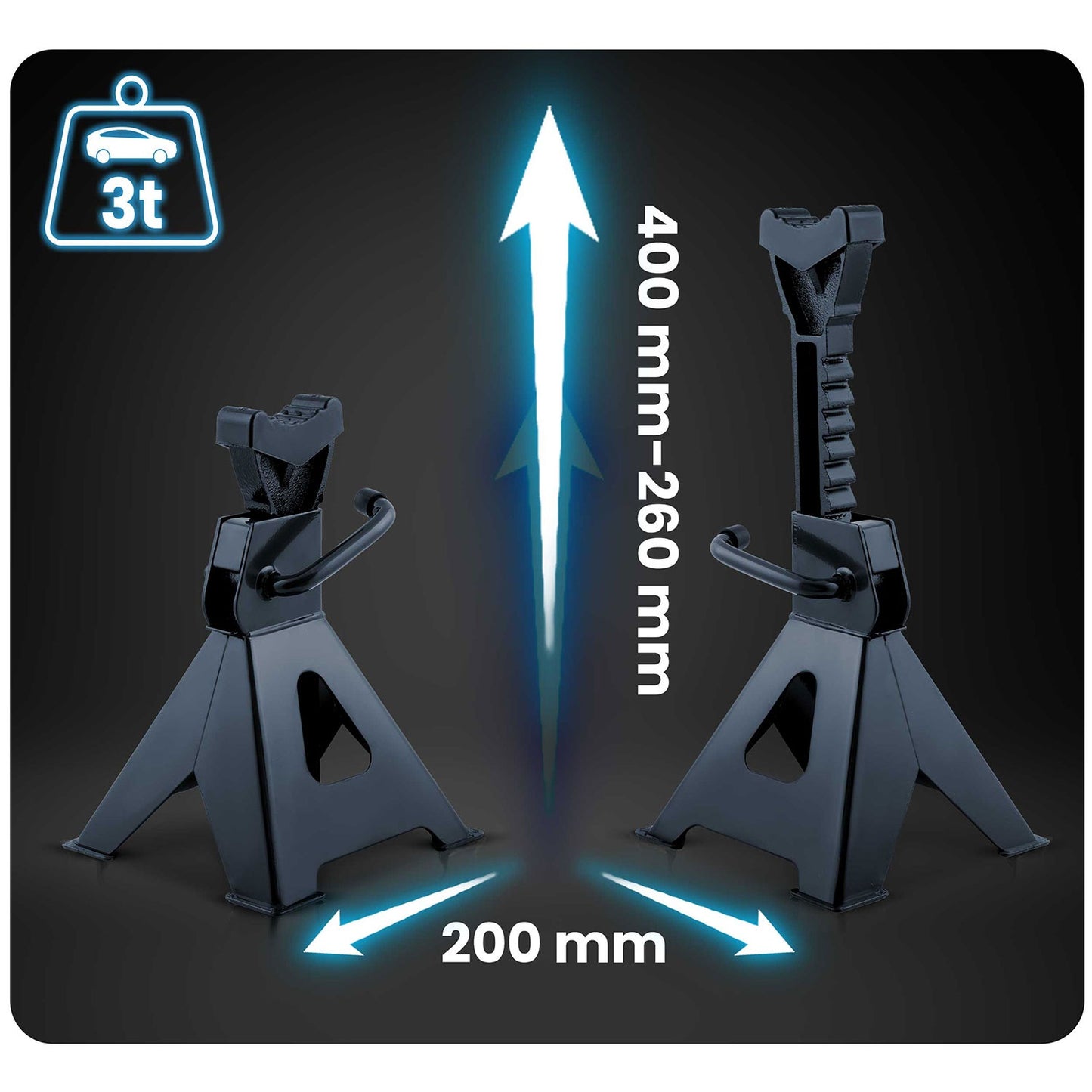 Car Jack Stands, Workshop, 2 Pieces
