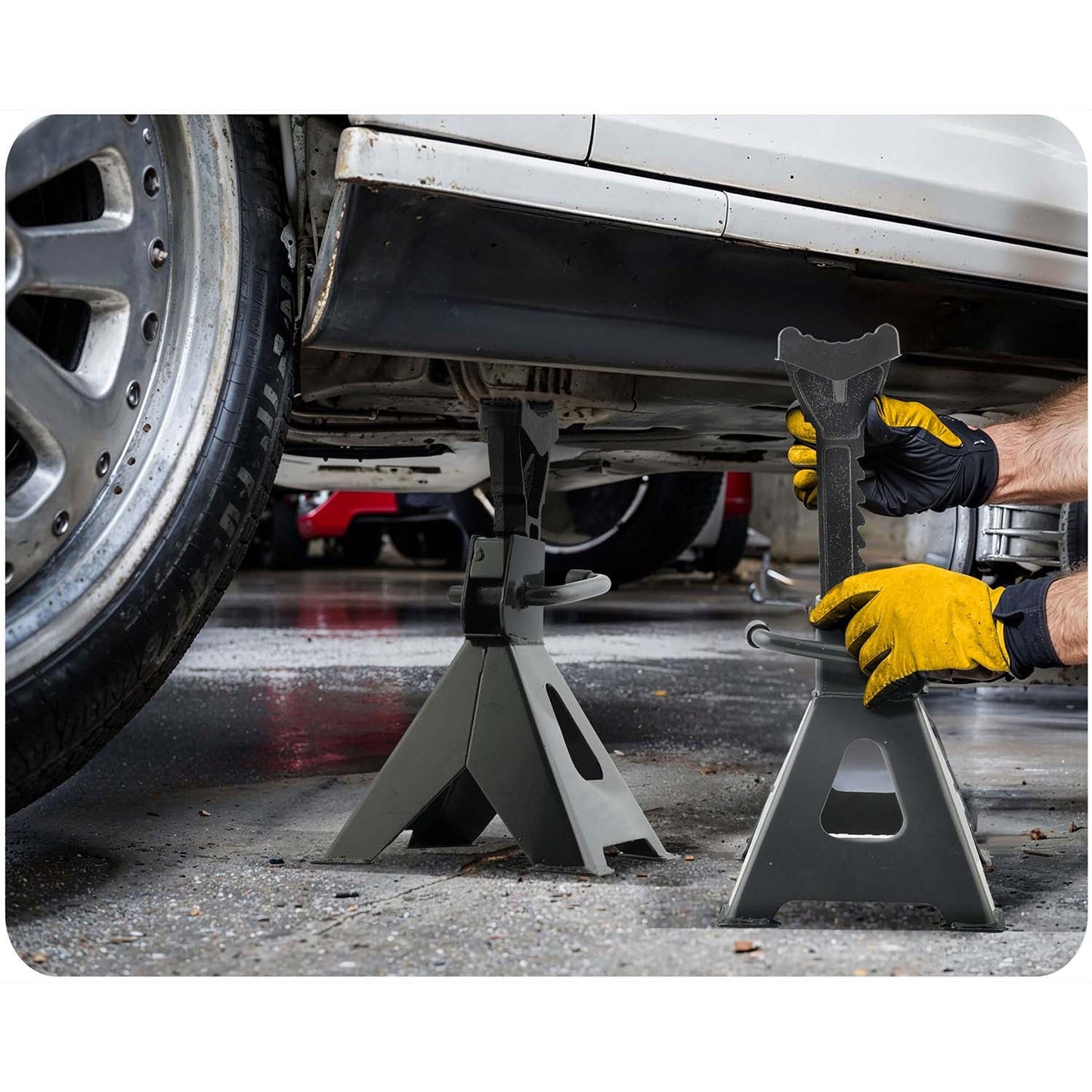 Car Jack Stands, Workshop, 2 Pieces