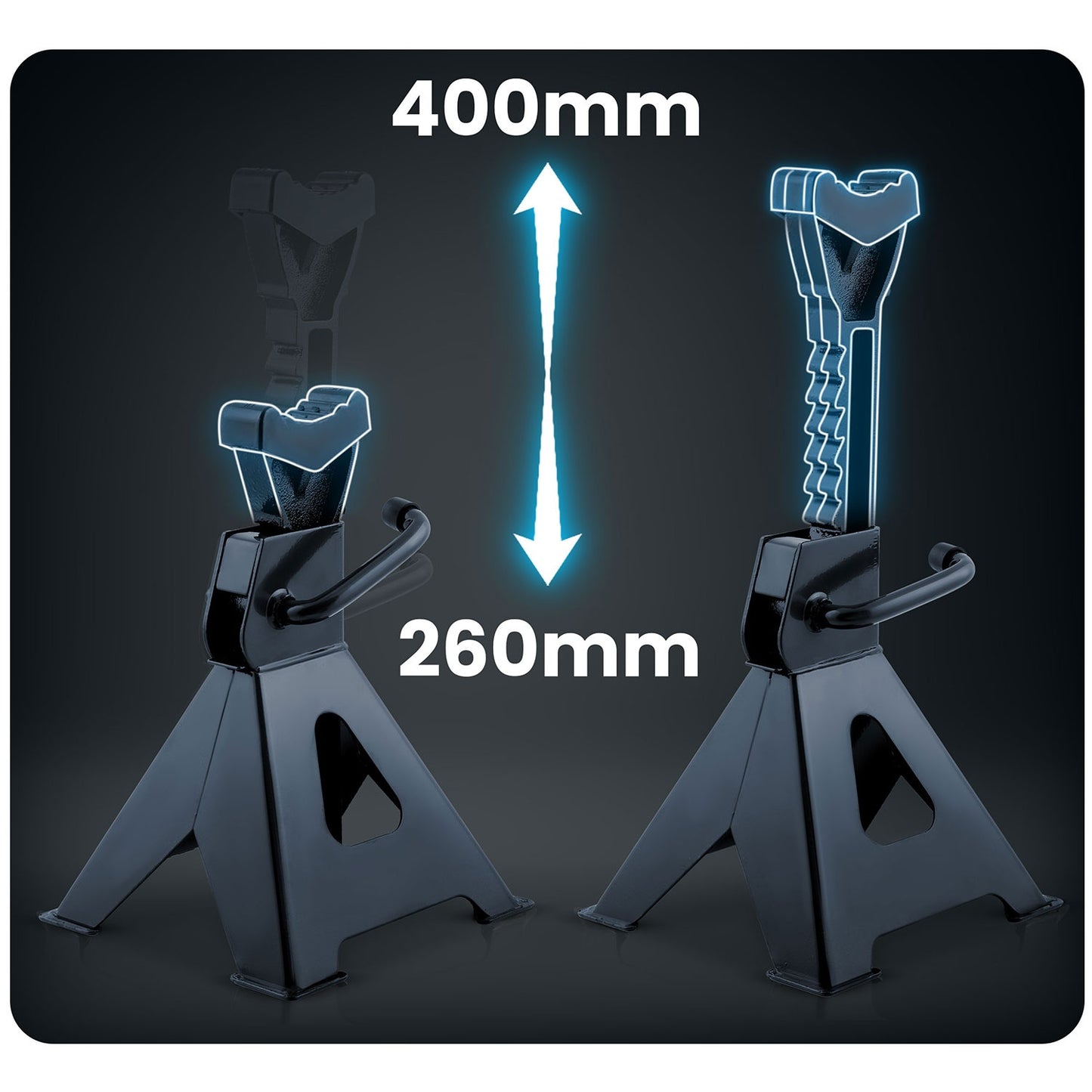 Car Jack Stands, Workshop, 2 Pieces