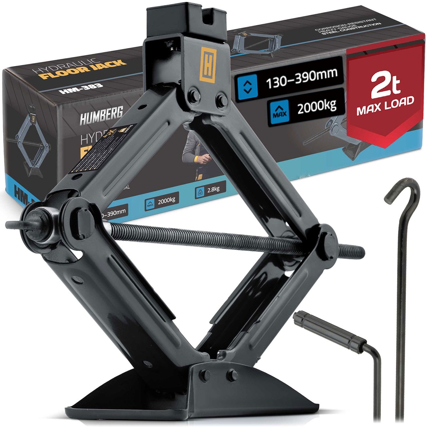 Car Scissor Jack, 2 Ton Capacity