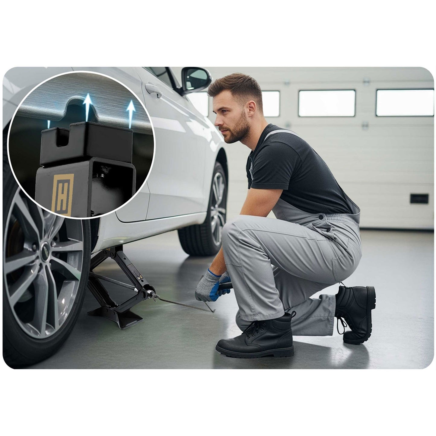 Car Scissor Jack, 2 Ton Capacity