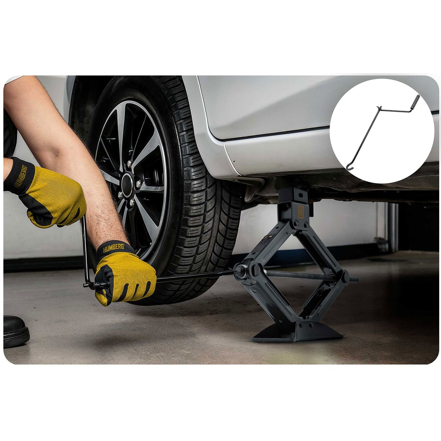 Car Scissor Jack, 2 Ton Capacity