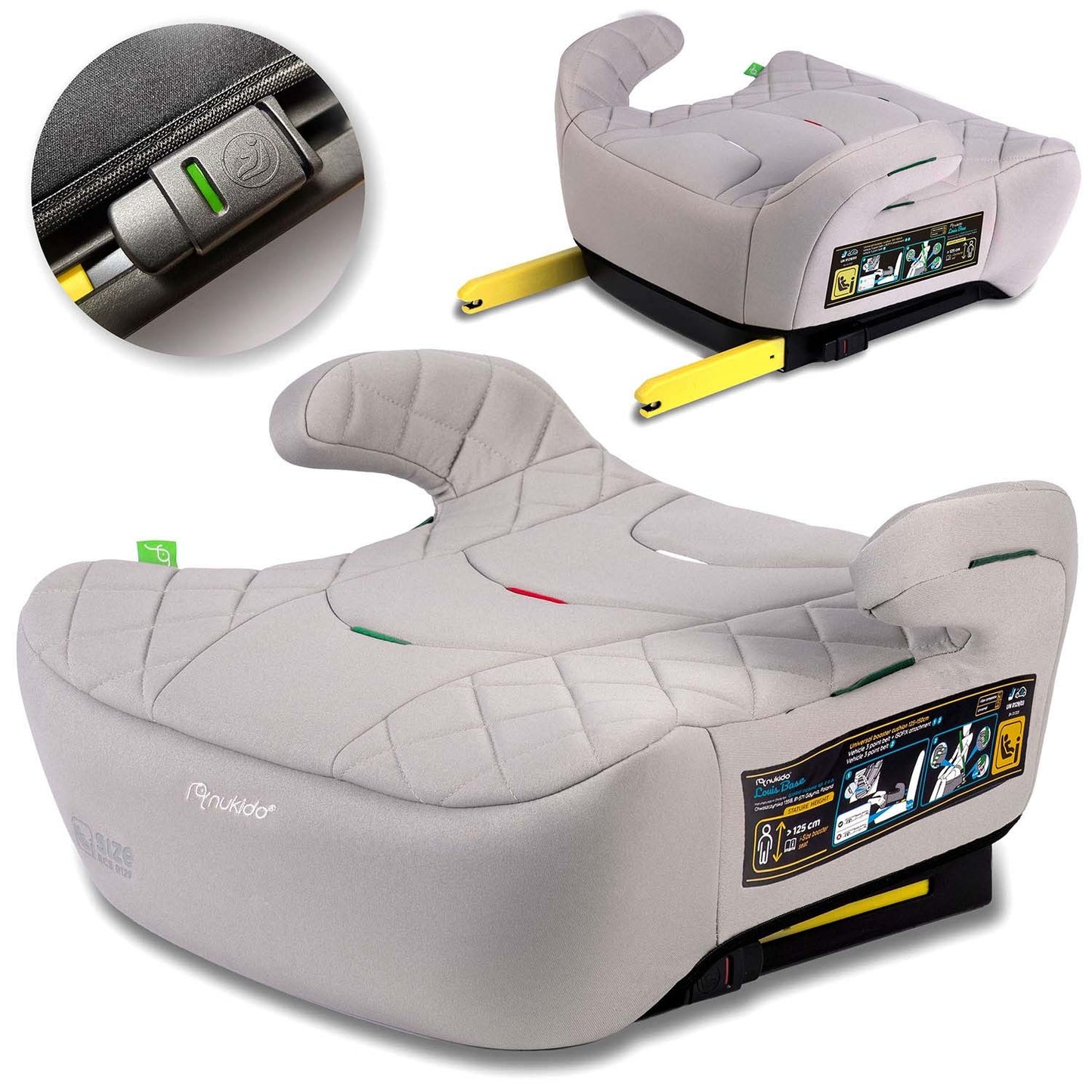 Car Seat Booster, Isofix, 22-36 kg, Adjustable