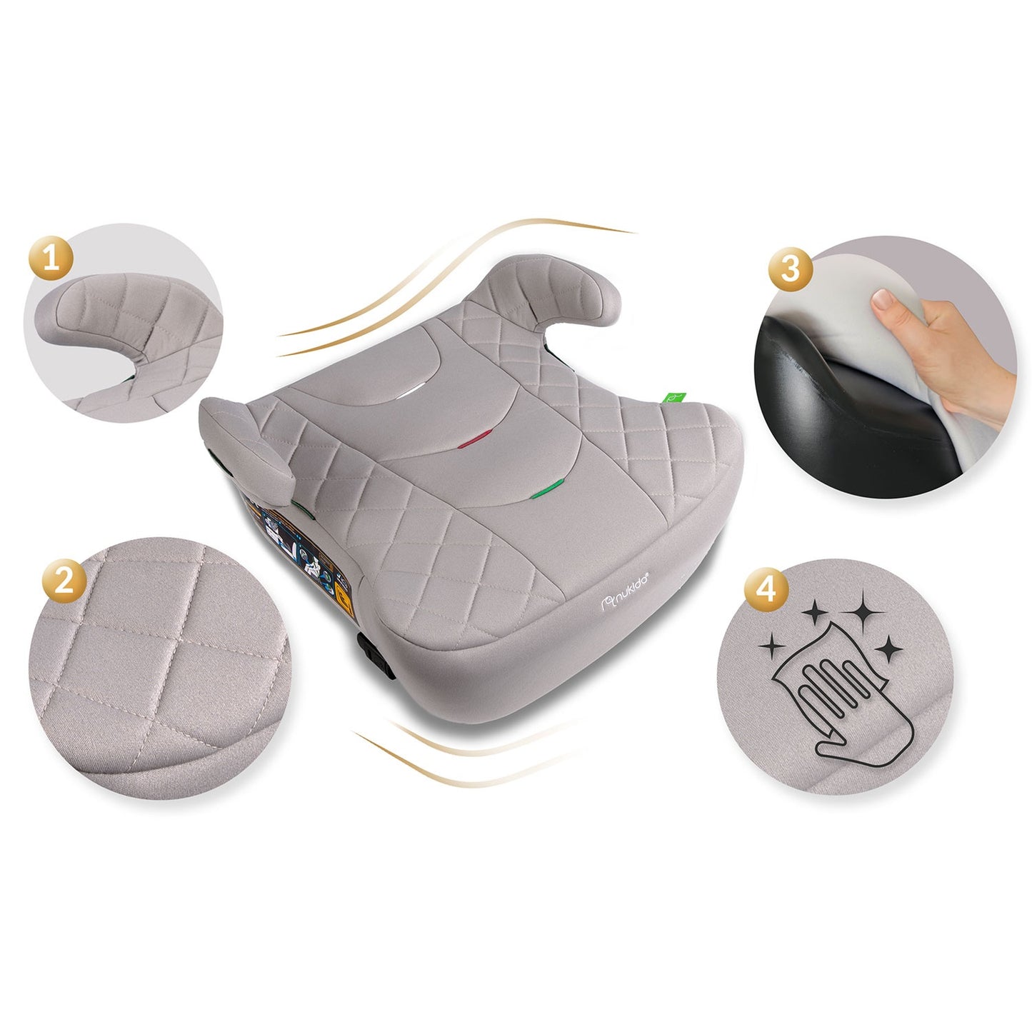 Car Seat Booster, Isofix, 22-36 kg, Adjustable