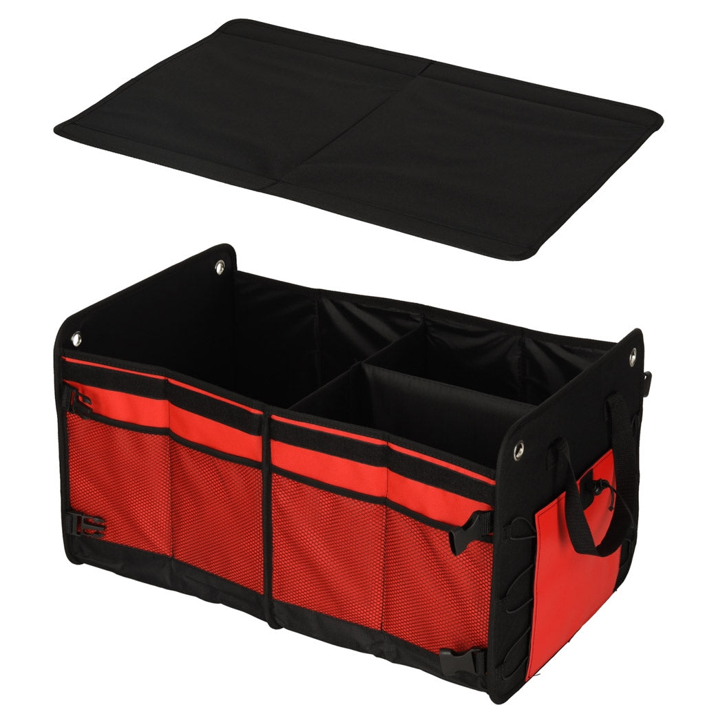 Car Trunk Organizer, Black/Red, 58x37x32 cm