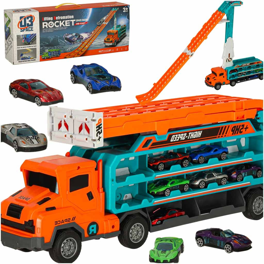 Caravan with racetrack slide 6el orange