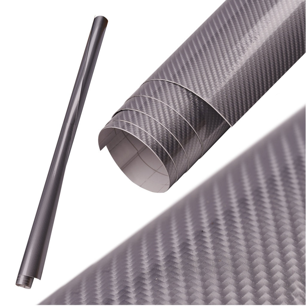 Carbon 5D silver foil roll 1.52x18m
