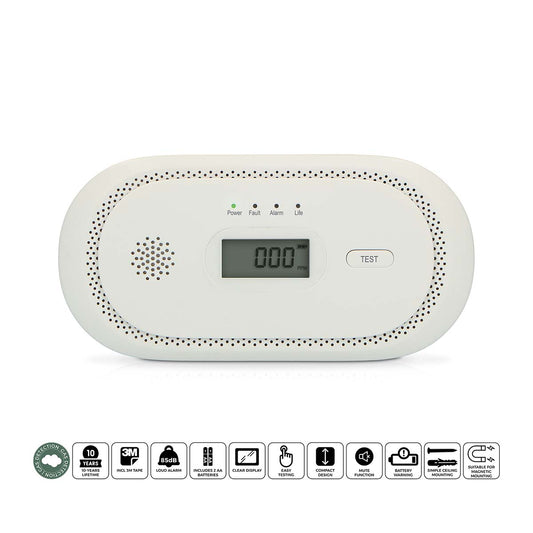 Carbon Monoxide Alarm with 10-Year Sensor and Display