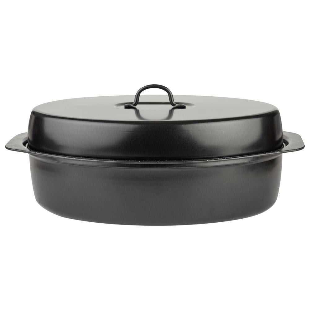 Carbon steel frying pan with granite coating, 6.5 litres