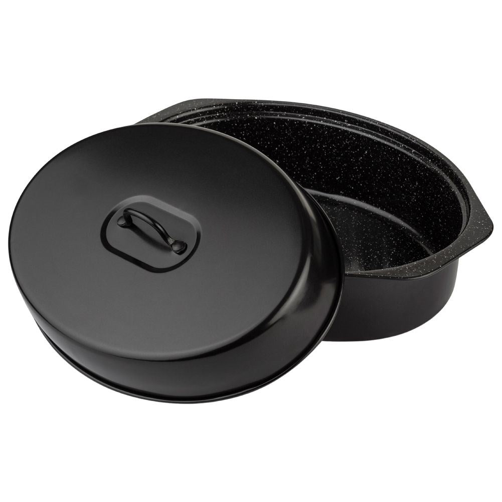 Carbon steel frying pan with granite coating, 6.5 litres
