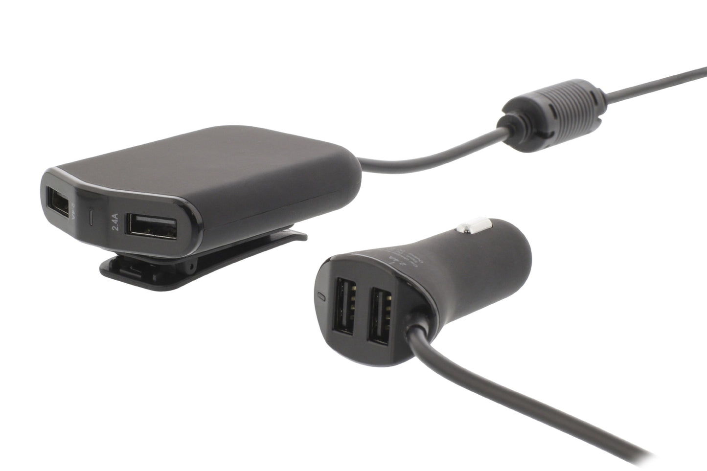 Car charger 4-Outputs 9.6 A USB Black